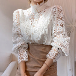 Chic Flower Lace Shirt