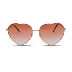 Orange Heart Frame Sunglasses