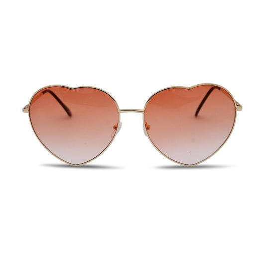 Orange Heart Frame Sunglasses