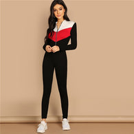 Black White and Red Zip-up Jumper