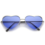 Women's Oversize Heart Sunglasses (Gold / Pink)
