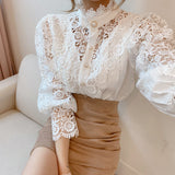 Chic Flower Lace Shirt