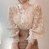 Chic Flower Lace Shirt