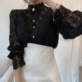 Chic Flower Lace Shirt